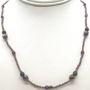 Robert Rose Czech Bead Seed Bead Multicolor Necklace